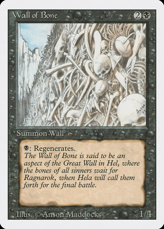 Wall of Bone [Revised Edition] Magic: The Gathering