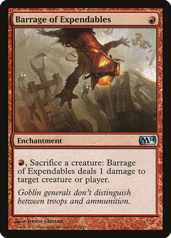 Barrage of Expendables [Magic 2014] Magic: The Gathering