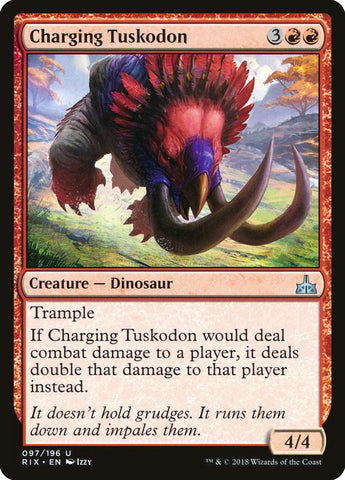 Charging Tuskodon [Rivals of Ixalan] Magic: The Gathering