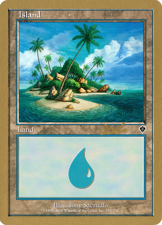 Island (cr335a) (Carlos Romao) [World Championship Decks 2002] Magic: The Gathering