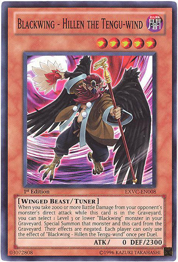 Blackwing - Hillen the Tengu-wind [EXVC-EN008] Super Rare Yu-Gi-Oh!