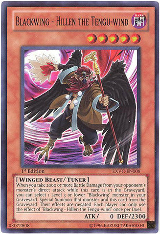 Blackwing - Hillen the Tengu-wind [EXVC-EN008] Super Rare Yu-Gi-Oh!