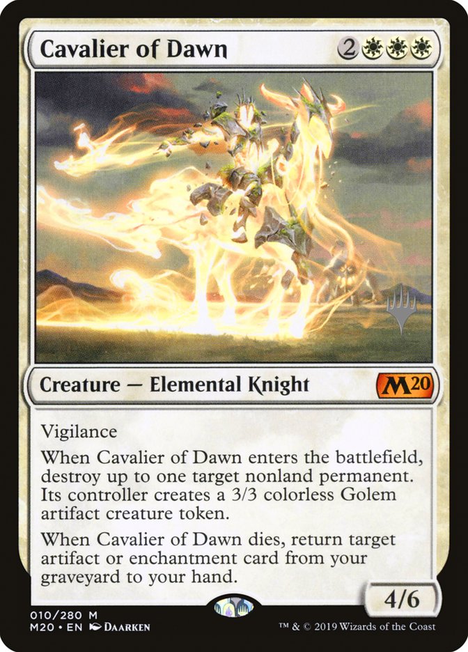 Cavalier of Dawn (Promo Pack) [Core Set 2020 Promos] Magic: The Gathering