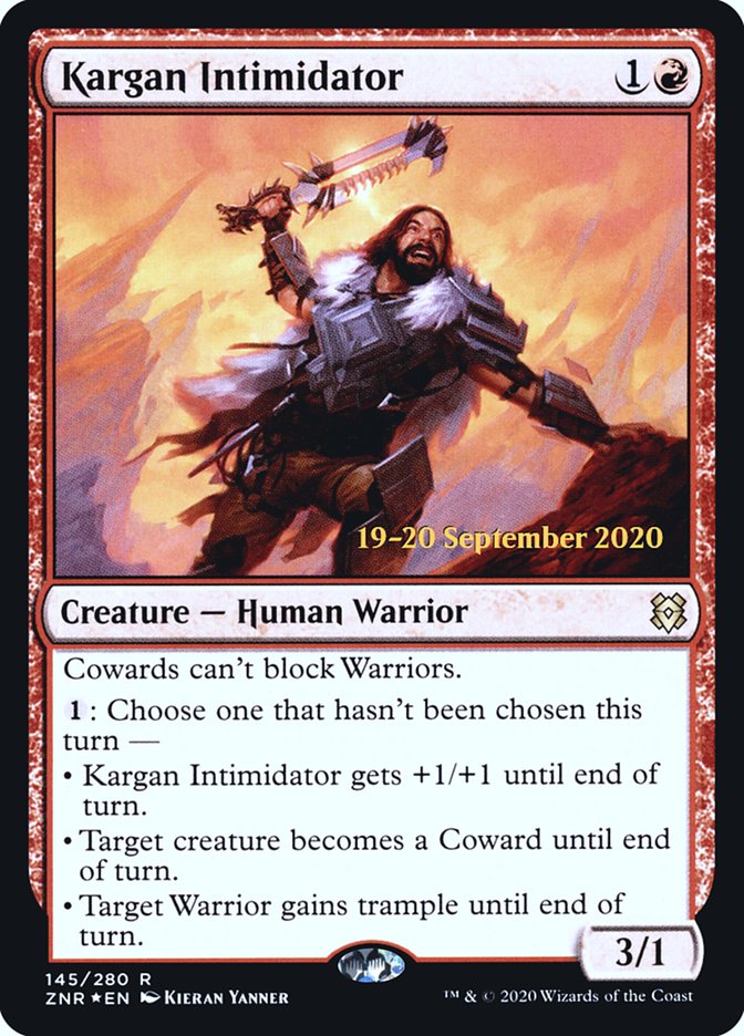 Kargan Intimidator [Zendikar Rising Prerelease Promos] Magic: The Gathering