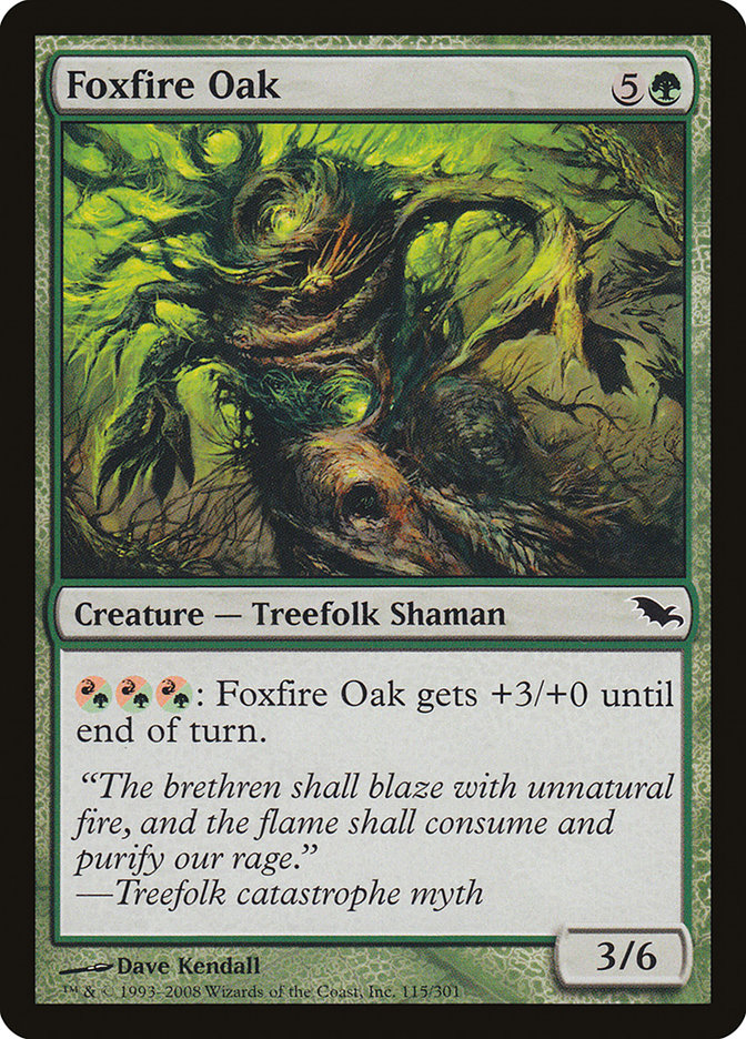 Foxfire Oak [Shadowmoor] Magic: The Gathering