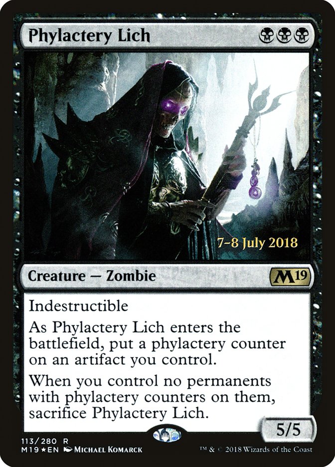 Phylactery Lich [Core Set 2019 Prerelease Promos] Magic: The Gathering
