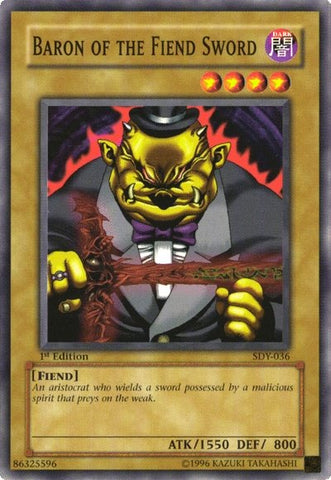 Baron of the Fiend Sword [SDY-036] Common Yu-Gi-Oh!