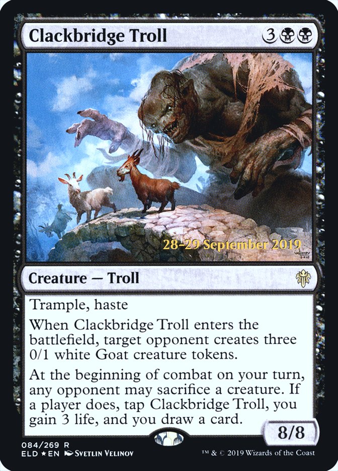 Clackbridge Troll [Throne of Eldraine Prerelease Promos] Magic: The Gathering