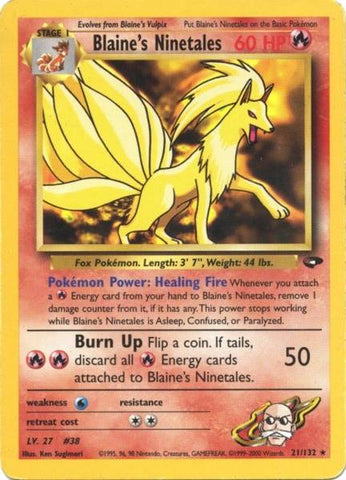 Blaine's Ninetales (21/132) [Gym Challenge Unlimited] Pokémon