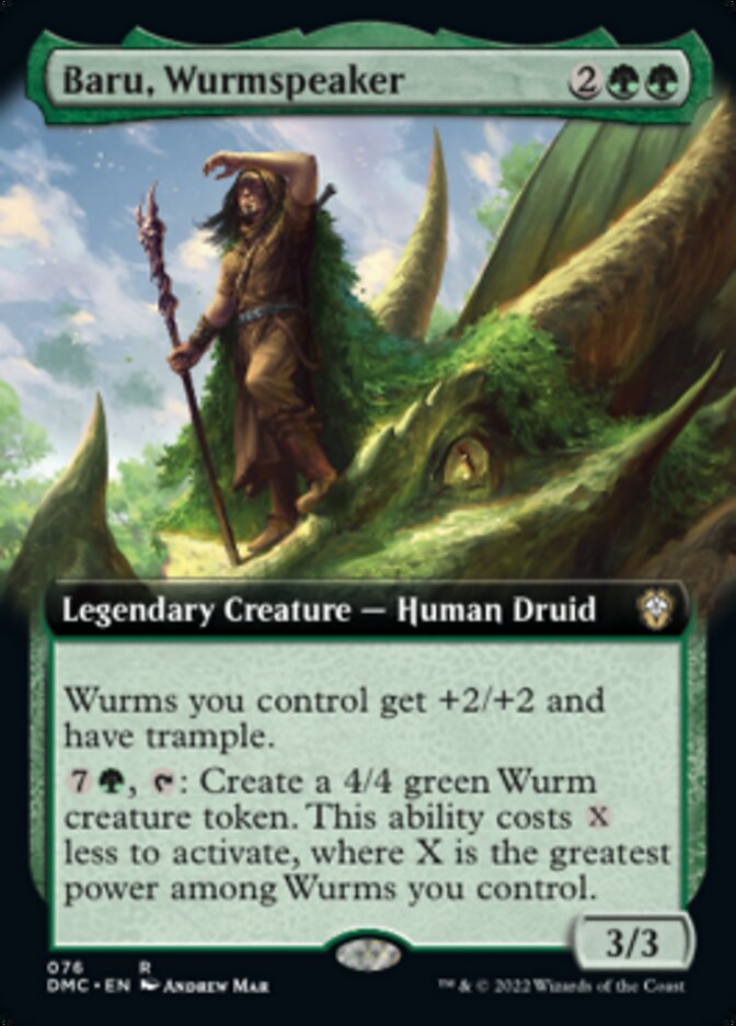 Baru, Wurmspeaker (Extended Art) [Dominaria United Commander] Magic: The Gathering