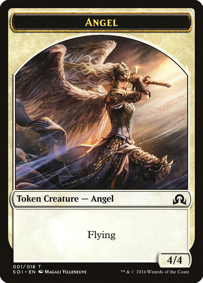 Angel Token [Shadows over Innistrad Tokens] Magic: The Gathering