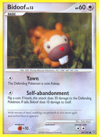 Bidoof (54/100) [Diamond & Pearl: Stormfront] Pokémon