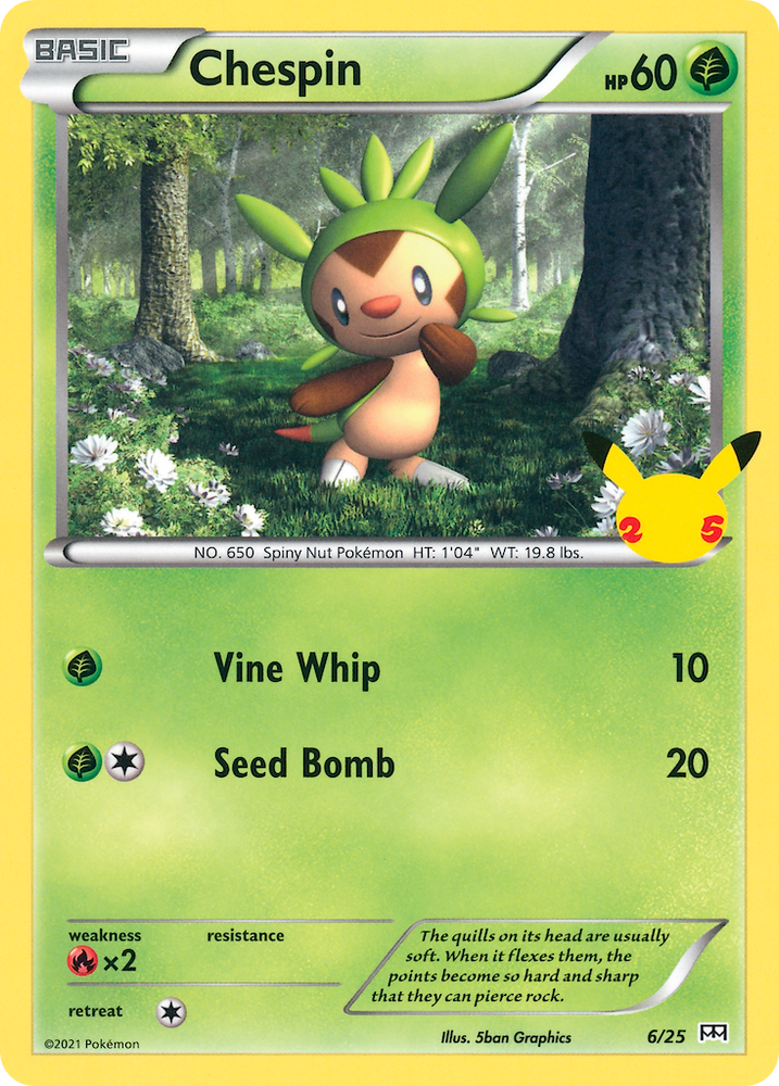 Chespin (6/25) [McDonald's 25th Anniversary] Pokémon