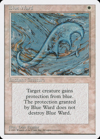 Blue Ward [Fourth Edition] Magic: The Gathering
