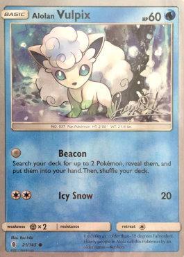 Alolan Vulpix (21/145) (Infinite Force - Diego Cassiraga) [World Championships 2017] Pokémon
