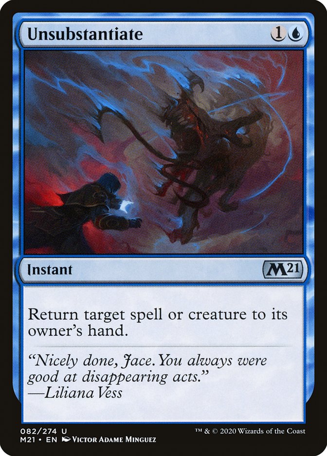 Unsubstantiate [Core Set 2021] Magic: The Gathering