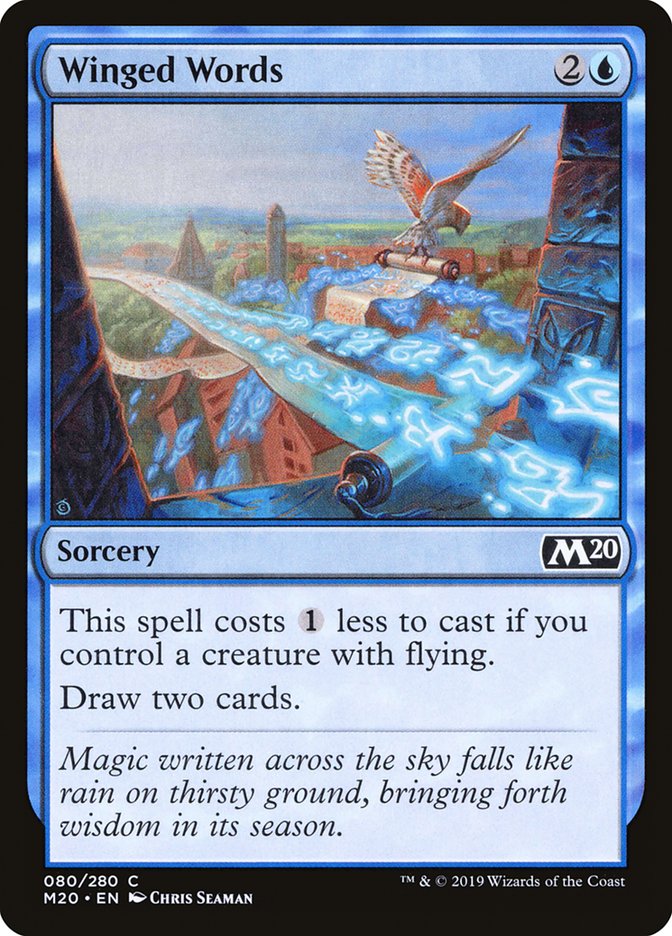 Winged Words [Core Set 2020] Magic: The Gathering