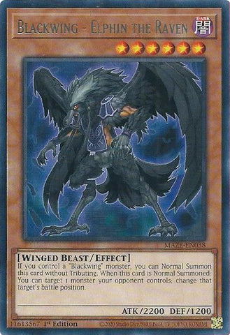 Blackwing - Elphin the Raven [MAZE-EN038] Rare Yu-Gi-Oh!