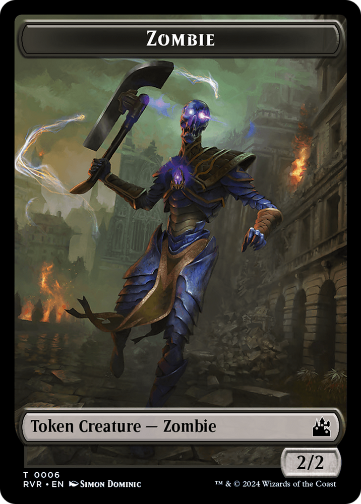 Zombie Token [Ravnica Remastered Tokens] Magic: The Gathering