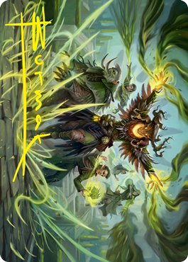 Witherbloom Command Art Card (Gold-Stamped Signature) [Strixhaven: School of Mages Art Series] Magic: The Gathering