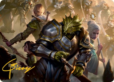 You Come to the Gnoll Camp Art Card (Gold-Stamped Signature) [Dungeons & Dragons: Adventures in the Forgotten Realms Art Series] Magic: The Gathering