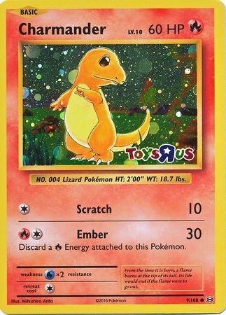 Charmander (9/108) (Toys R Us Promo) [XY: Evolutions] Pokémon
