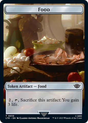 Ballistic Boulder // Food Token (10) Double-Sided Token [The Lord of the Rings: Tales of Middle-Earth Tokens] Magic: The Gathering