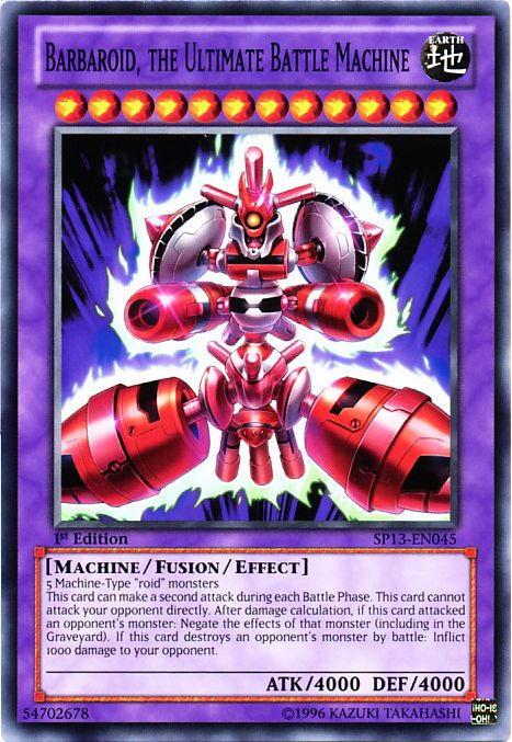 Barbaroid, the Ultimate Battle Machine [SP13-EN045] Common Yu-Gi-Oh!