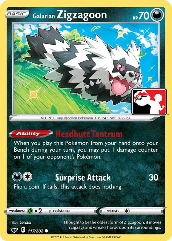 Galarian Zigzagoon (117/202) [Prize Pack Series One] Pokémon