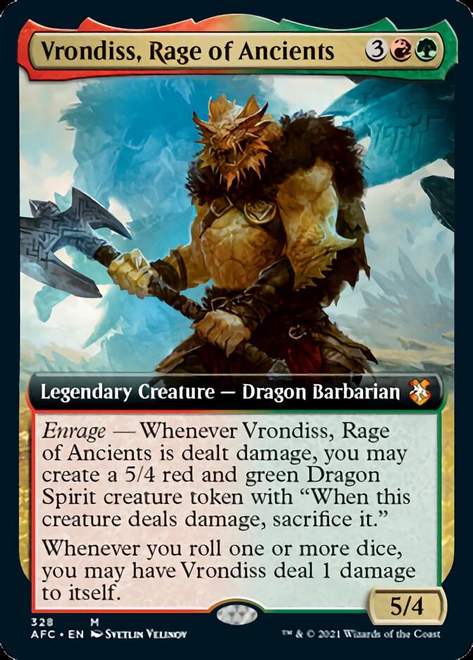 Vrondiss, Rage of Ancients (Extended Art) [Dungeons & Dragons: Adventures in the Forgotten Realms Commander] Magic: The Gathering