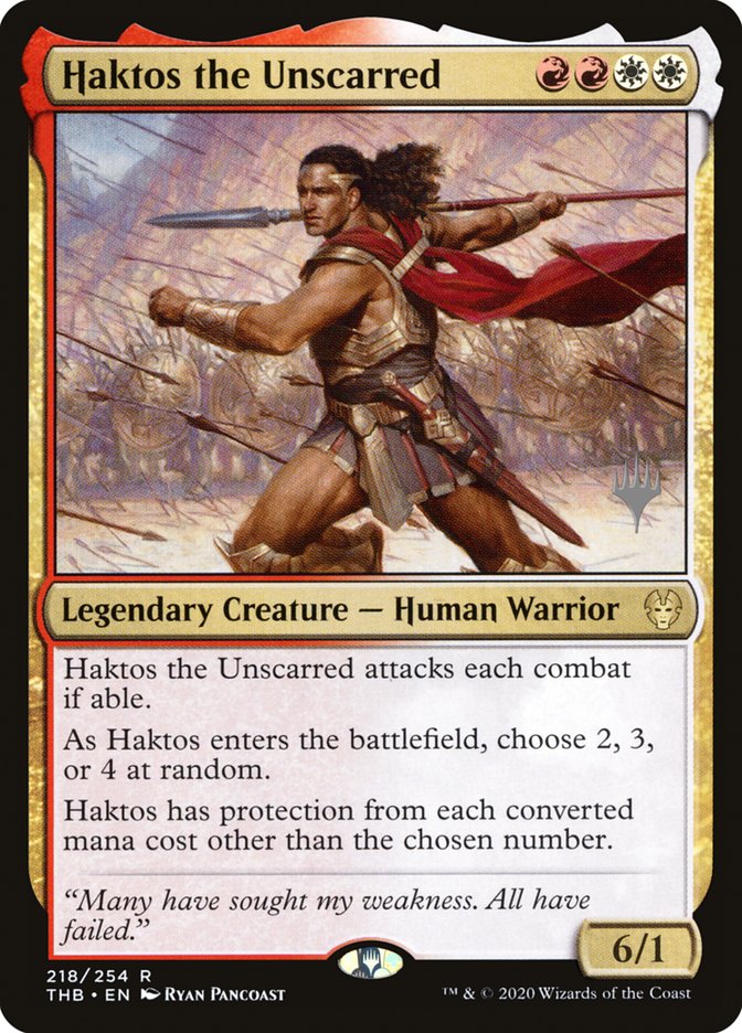 Haktos the Unscarred (Promo Pack) [Theros Beyond Death Promos] Magic: The Gathering