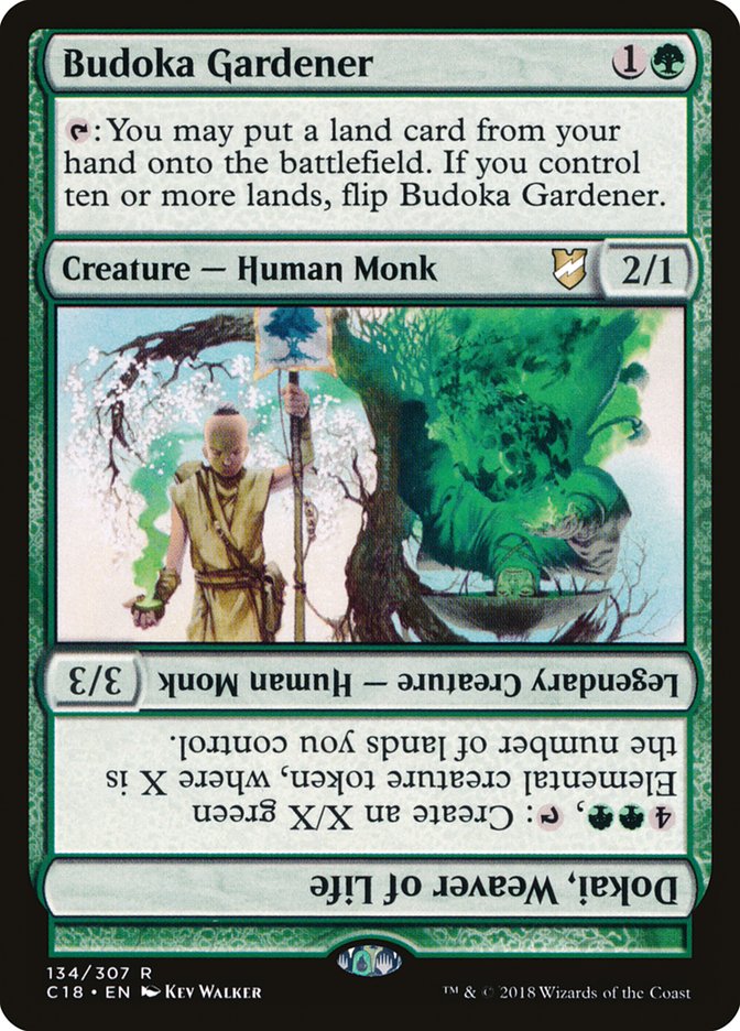 Budoka Gardener // Dokai, Weaver of Life [Commander 2018] Magic: The Gathering