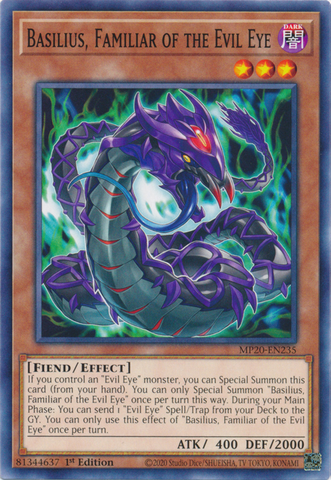 Basilius, Familiar of the Evil Eye [MP20-EN235] Common Yu-Gi-Oh!