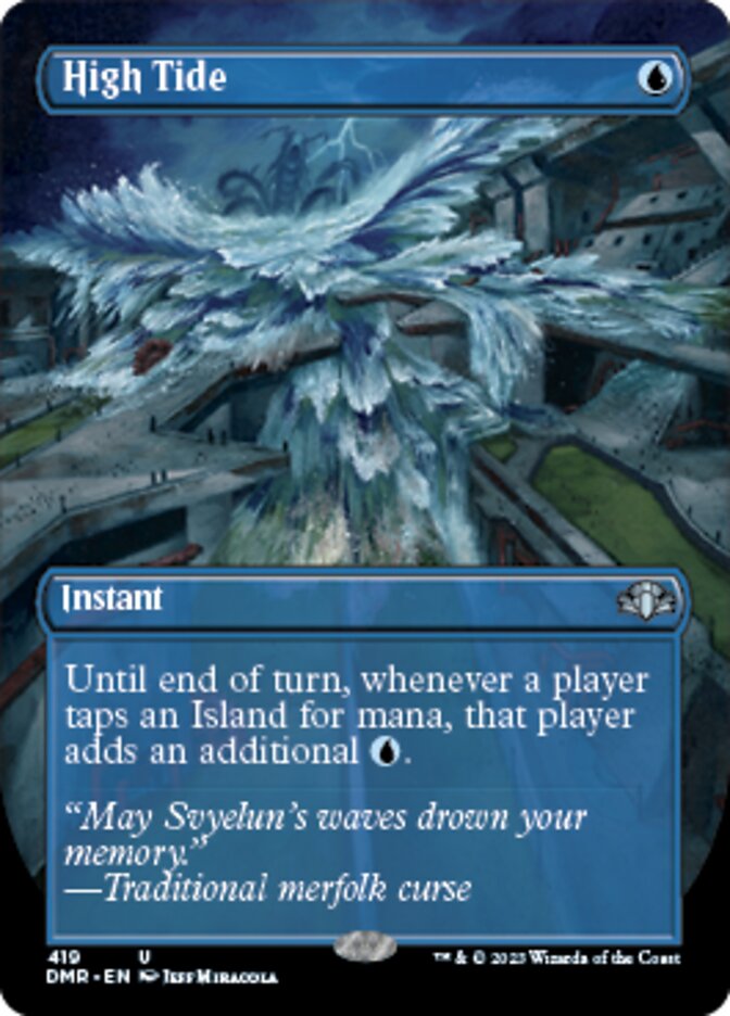 High Tide (Borderless Alternate Art) [Dominaria Remastered] Magic: The Gathering