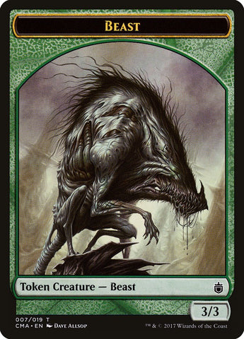 Beast Token (007/019) [Commander Anthology Tokens] Magic: The Gathering