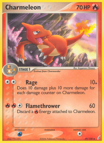 Charmeleon (29/100) [EX: Crystal Guardians] Pokémon
