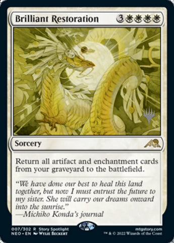 Brilliant Restoration (Promo Pack) [Kamigawa: Neon Dynasty Promos] Magic: The Gathering