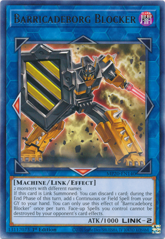 Barricadeborg Blocker [MP20-EN140] Rare Yu-Gi-Oh!