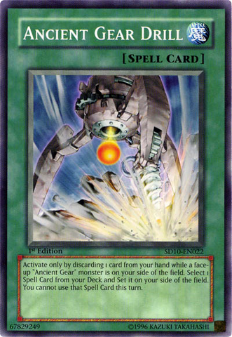 Ancient Gear Drill [SD10-EN022] Common Yu-Gi-Oh!