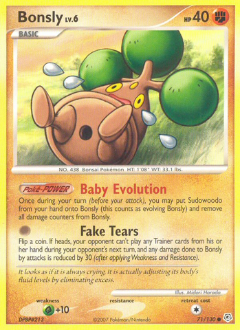 Bonsly (71/130) [Diamond & Pearl: Base Set] Pokémon