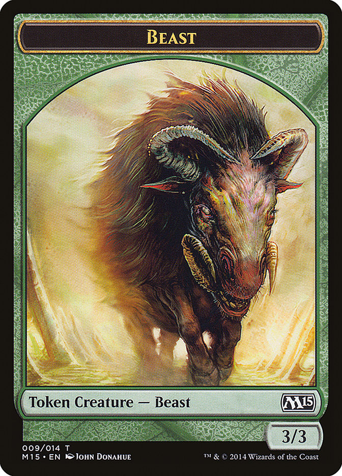 Beast Token (009/014) [Magic 2015 Tokens] Magic: The Gathering