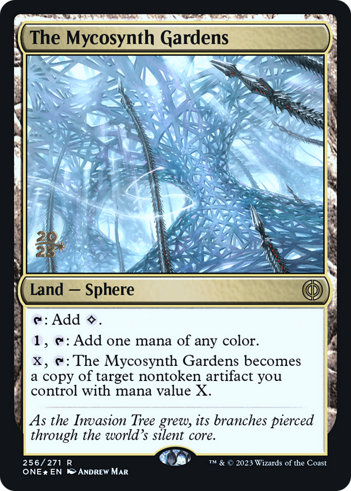 The Mycosynth Gardens [Phyrexia: All Will Be One Prerelease Promos] Magic: The Gathering