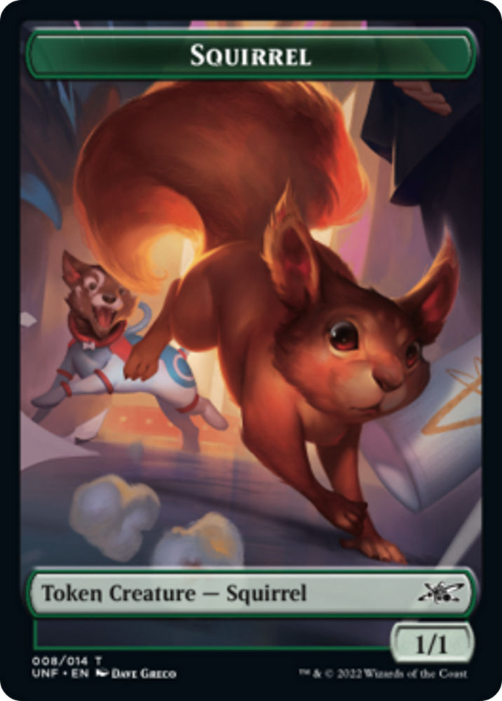 Squirrel // Storm Crow Double-Sided Token [Unfinity Tokens] Magic: The Gathering