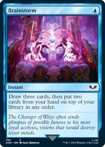 Brainstorm (Surge Foil) [Warhammer 40,000] Magic: The Gathering