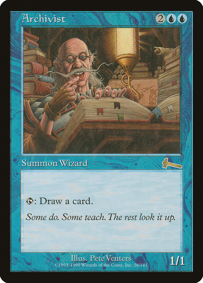 Archivist [Urza's Legacy] Magic: The Gathering