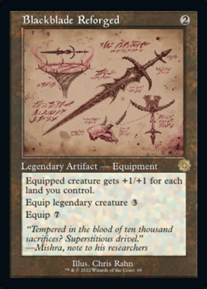 Blackblade Reforged (Retro Schematic) [The Brothers' War Retro Artifacts] Magic: The Gathering