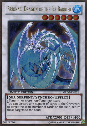 Brionac, Dragon of the Ice Barrier [GLD5-EN031] Gold Rare Yu-Gi-Oh!