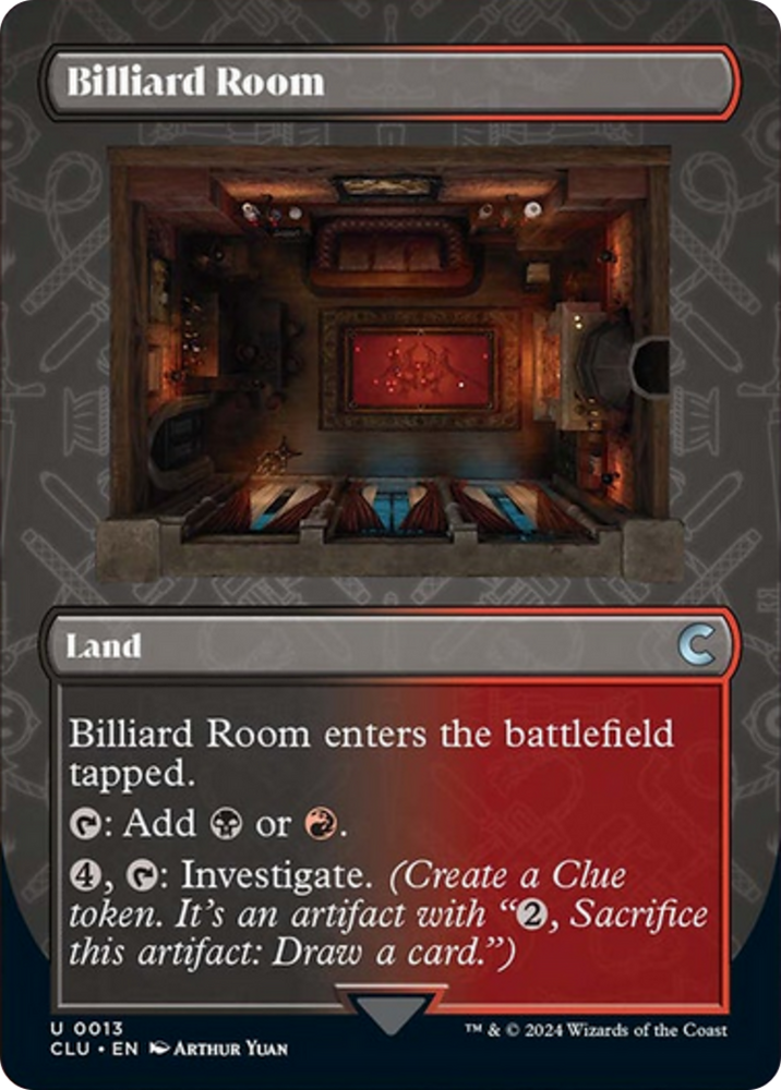 Billiard Room (Borderless) [Ravnica: Clue Edition] Magic: The Gathering