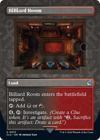 Billiard Room (Borderless) [Ravnica: Clue Edition] Magic: The Gathering