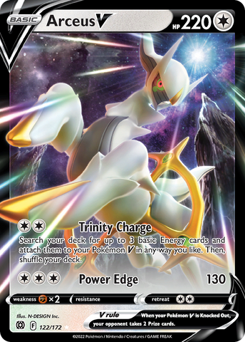 Arceus V (122/172) (Metal Card) [Sword & Shield: Brilliant Stars] Pokémon
